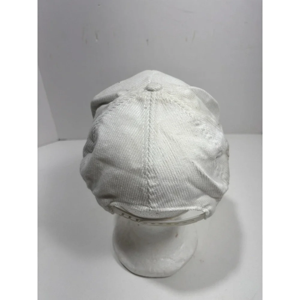 VINTAGE USC TROJANS FOOTBALL SNAPBACK HAT CAP White CORDUROY‎